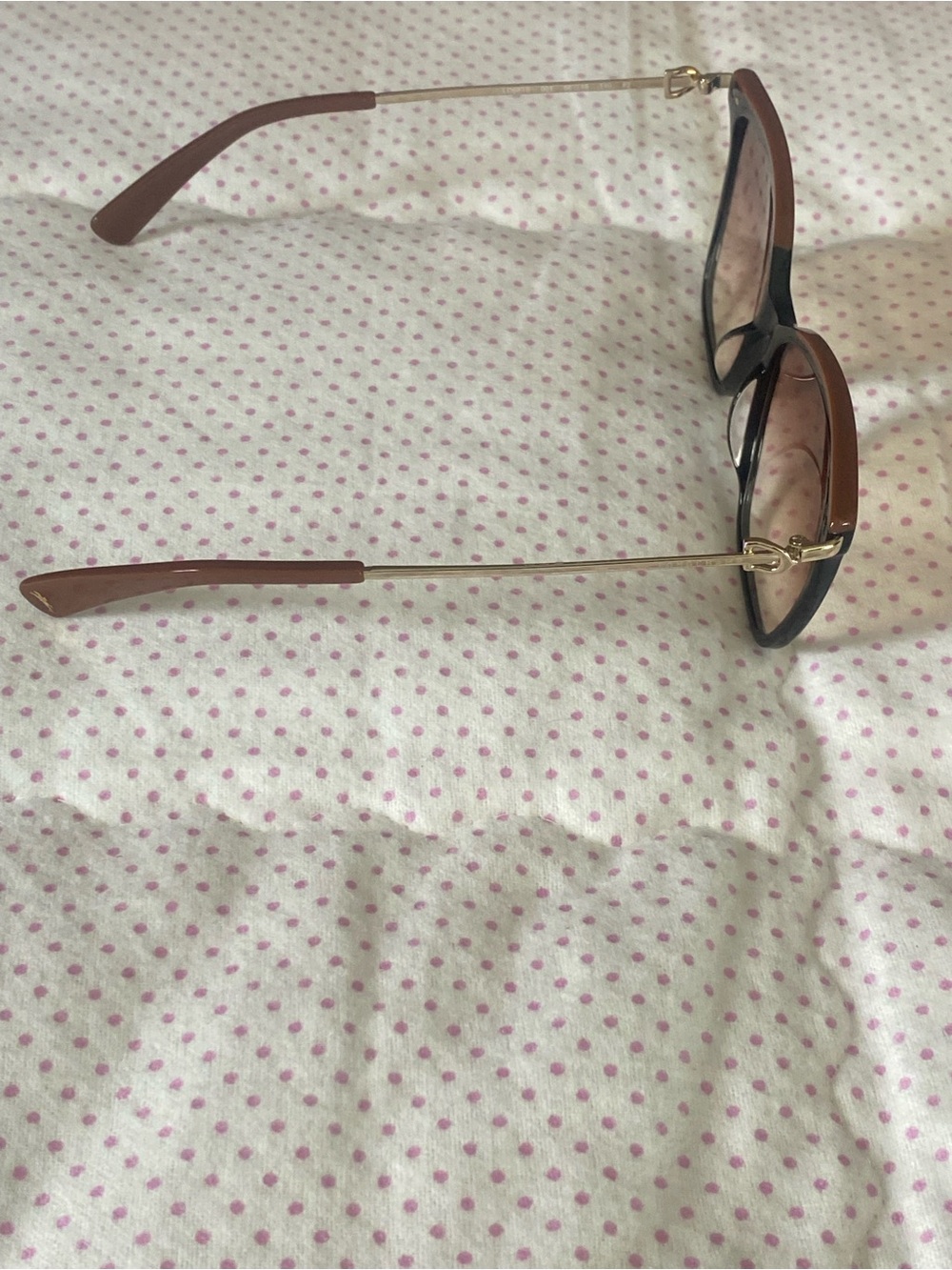 NIB Longchamp Oversized Square Gradient Sunglasses Black & Gold w/Case - Picture 8 of 9